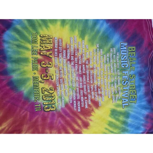 2013 Beale Street Music Festival Shirt Adult LG Tie Dye Graphic Tee - Picture 4 of 5